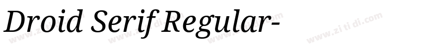 Droid Serif Regular字体转换